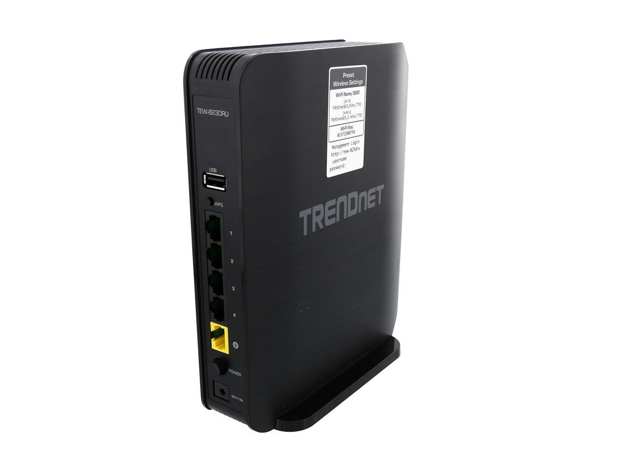 TRENDnet TEW-823DRU AC1750 Dual Band Wireless AC Gigabit Router,2.4GHz