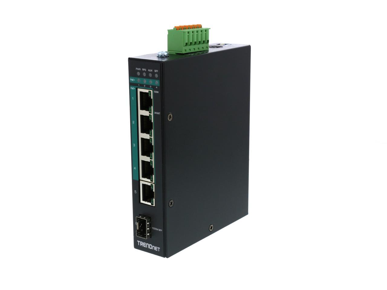 TRENDnet 6-Port Hardened Industrial Gigabit Poe+ Layer 2 Managed DIN ...