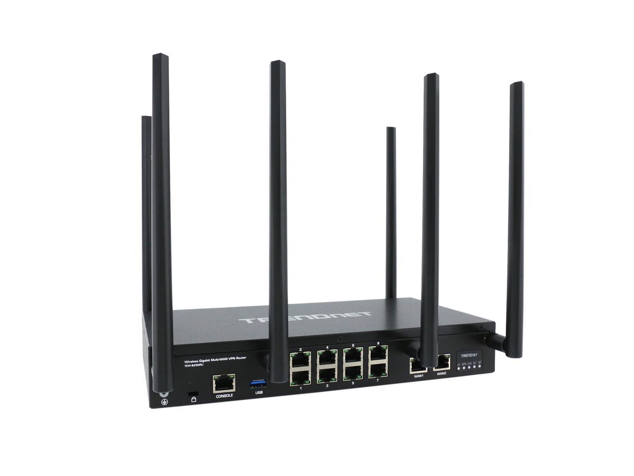 black Wave 2,Internet Router,Whole Office/Home wifi,Pre-Encryped Wireless,QoS,Inter-VLAN routing TRENDnet AC3000 Tri-Band Wireless Gigabit Dual-WAN VPN SMB Router,TEW-829DRU,MU-MIMO 