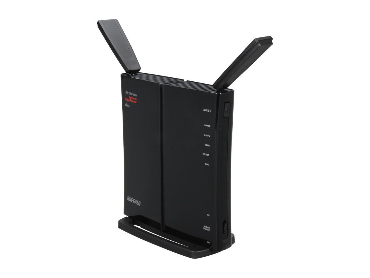 Buffalo Airstation Highpower N600 Gigabit Dual Band Wireless Router Wzr Hp Ag300h Newegg Com