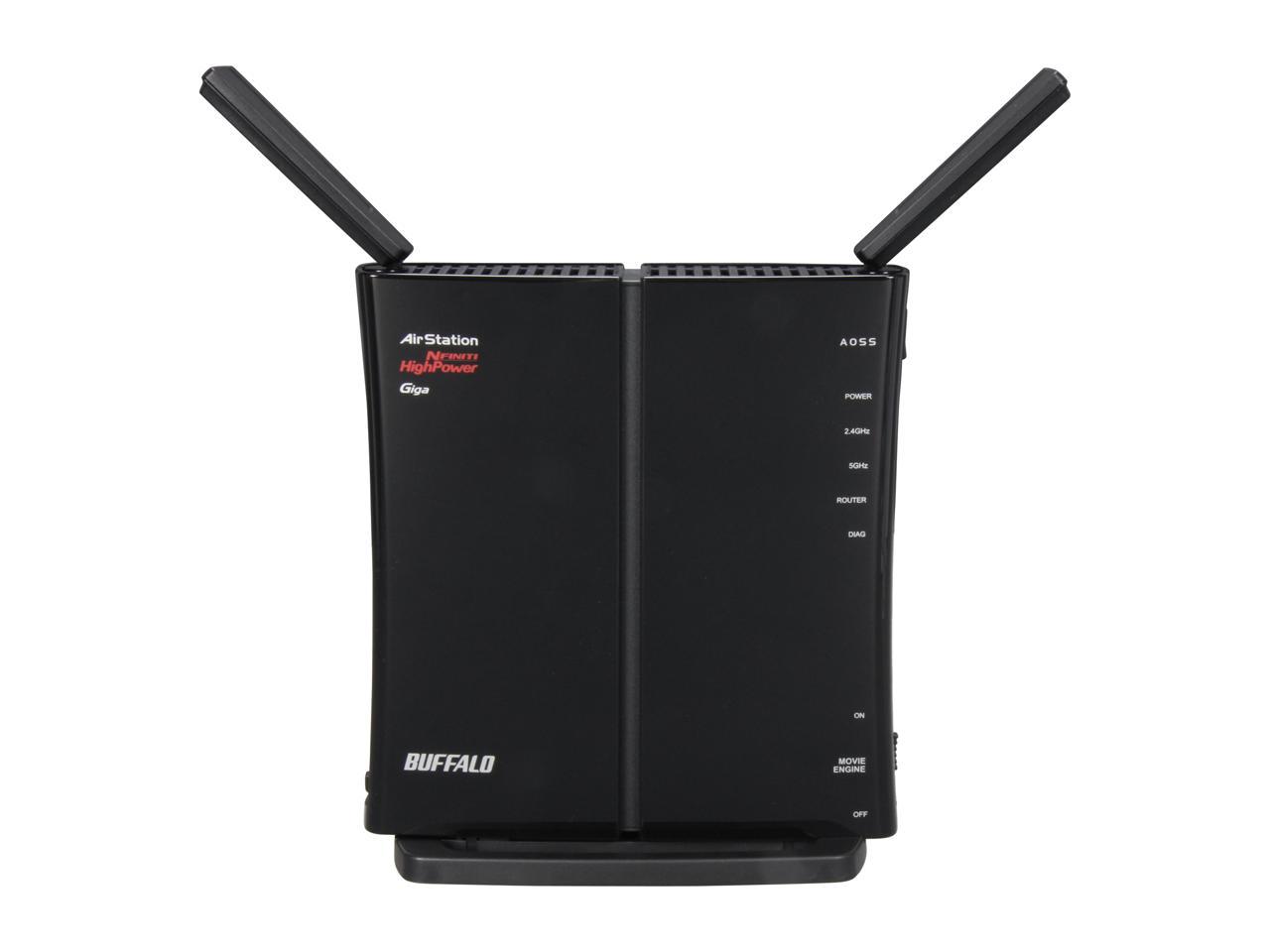 Buffalo Airstation Highpower N600 Gigabit Dual Band Wireless Router Wzr Hp Ag300h Newegg Com