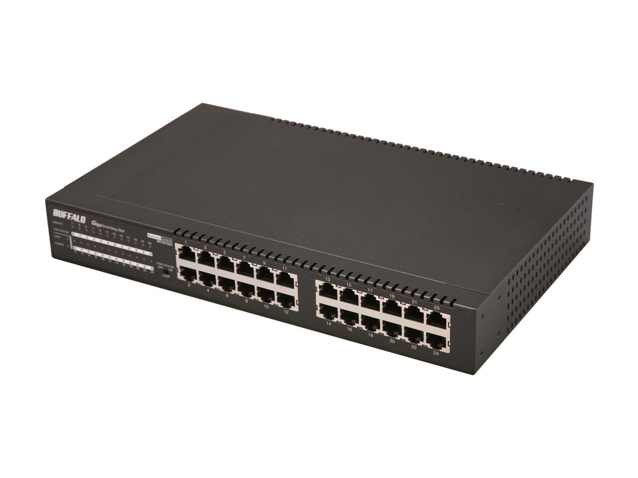 Open Box Buffalo BSG2124U 24port Rackmount Gigabit Switch
