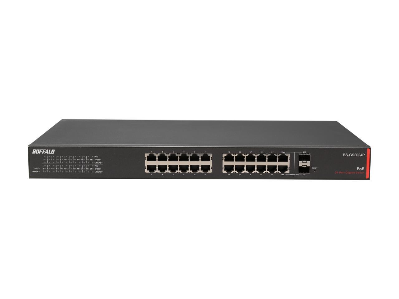 Buffalo BS-GS2024P 24-Port Gigabit Green Ethernet PoE Web Smart