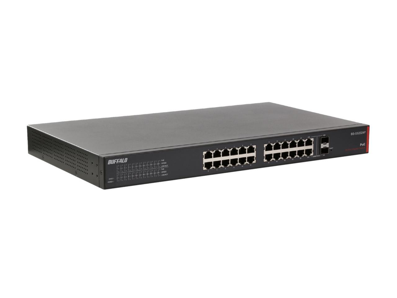 Buffalo BS-GS2024P 24-Port Gigabit Green Ethernet PoE Web Smart