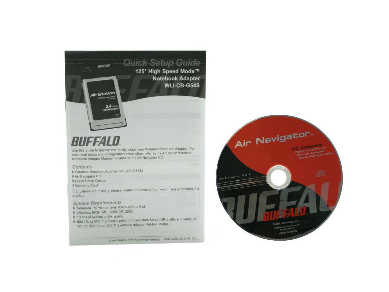 BUFFALO WLI-CB-G54S Wireless-G 125 High-Speed Notebook Adapter - Newegg.com