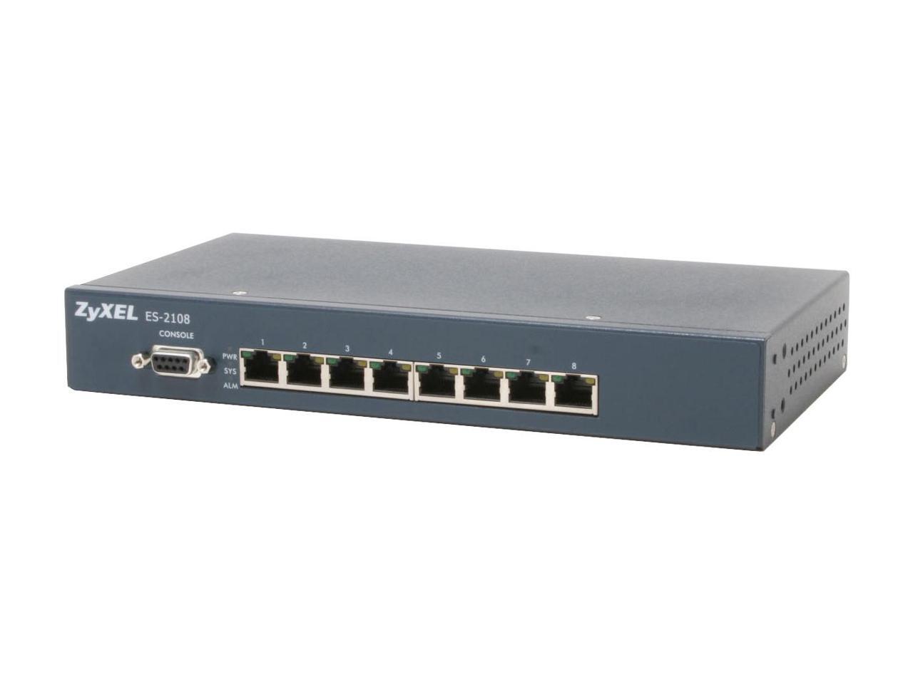 ZyXEL ES-2108 Managed Layer 2 Fast Ethernet Switch - Newegg.com