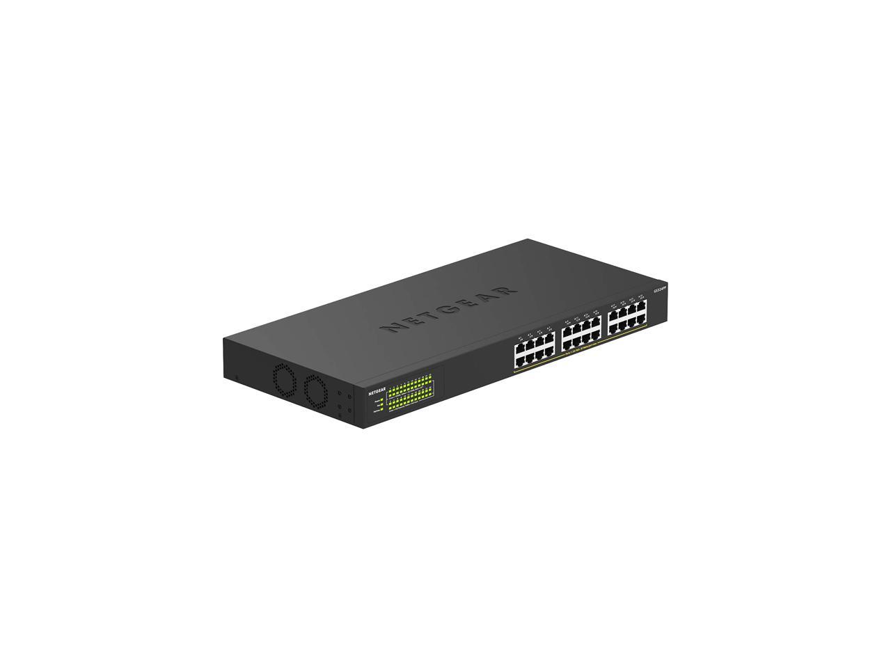 NETGEAR 24-port Gigabit Ethernet Unmanaged PoE+ Switch with 380W PoE ...