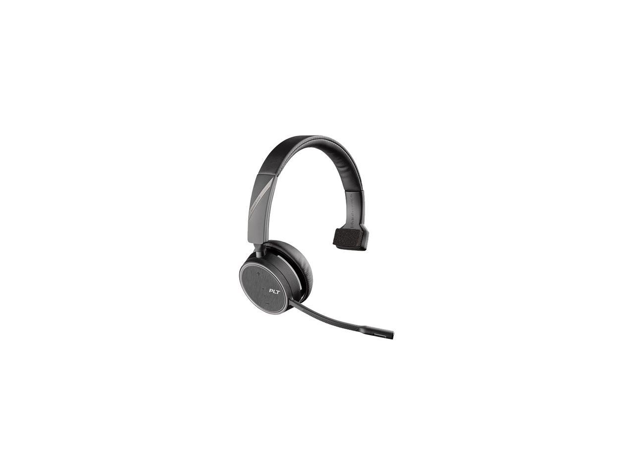 Poly Bluetooth mono headset 'Voyager 4210 UC' USB-A BT-dongle, oplaadschaal, SoundGuard-technologie, microfoonarm, toetsen op headset, zwart