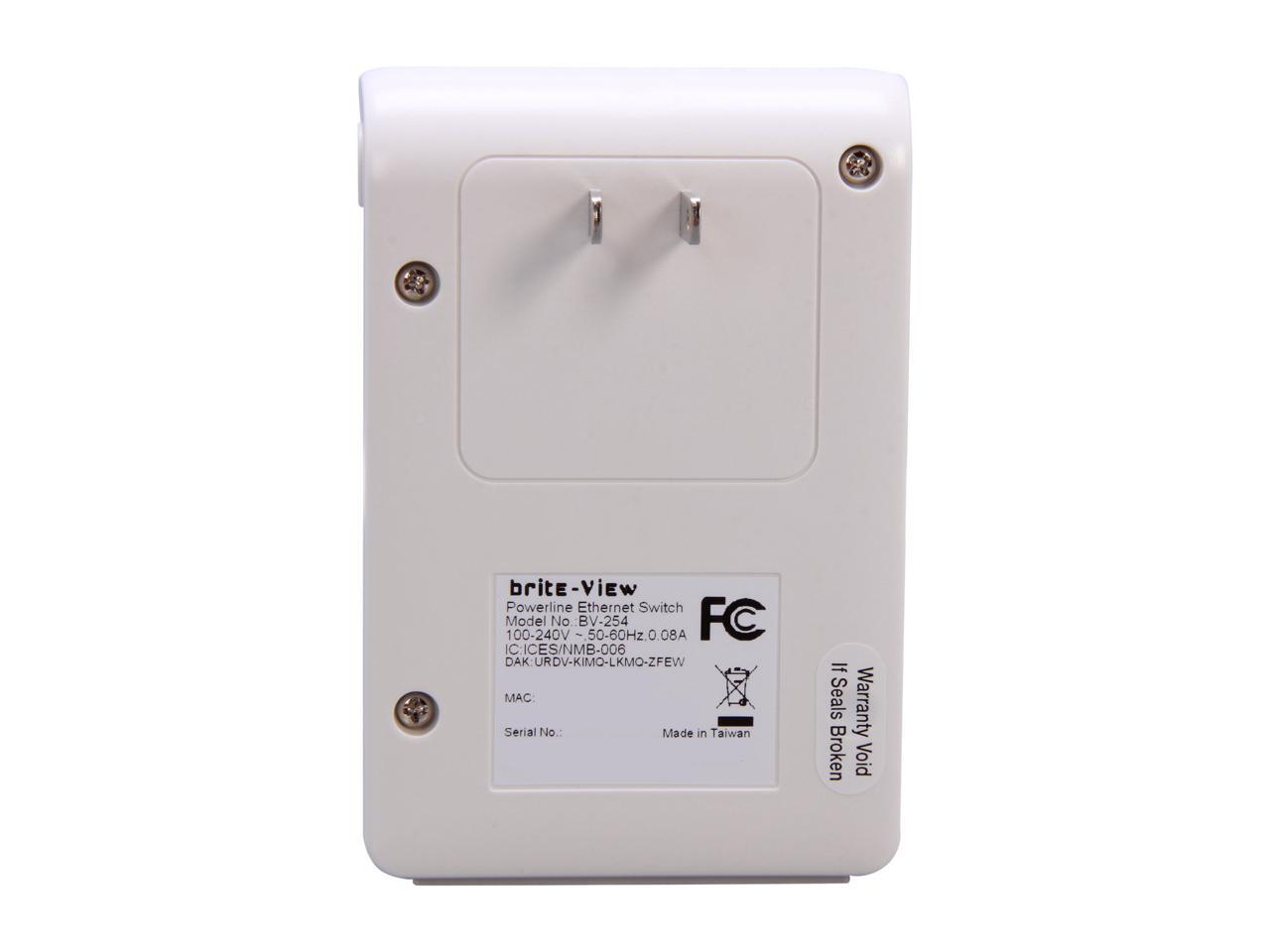 briteView BV210C Mini Powerline AV Network Adapter Kit