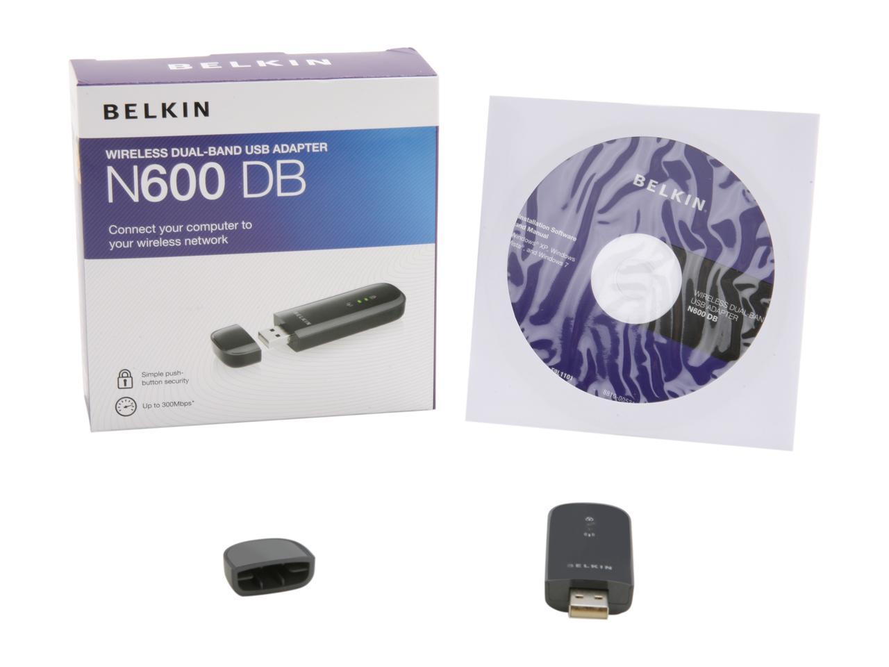 BELKIN F9L1101 USB 2.0 N600 DB Wireless Dual-Band Adapter - Newegg.com