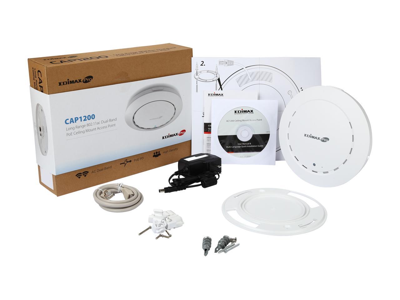 Edimax Pro CAP1200 CeilingMount DualBand Wireless AC1200 PoE Access