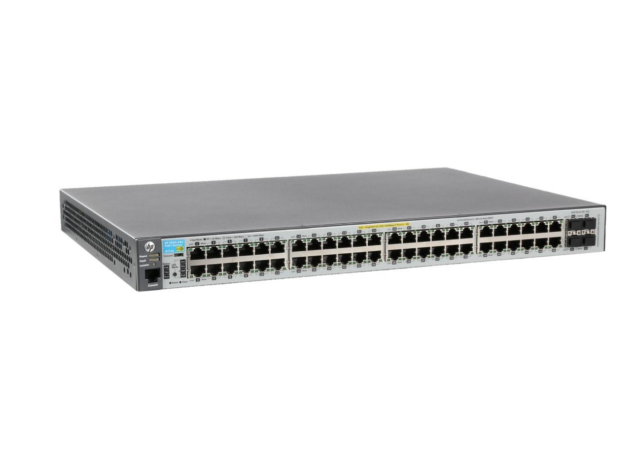 HPE Aruba 2530-48G-PoE+ - Switch - Managed - 48 x 10/100/1000 (PoE 