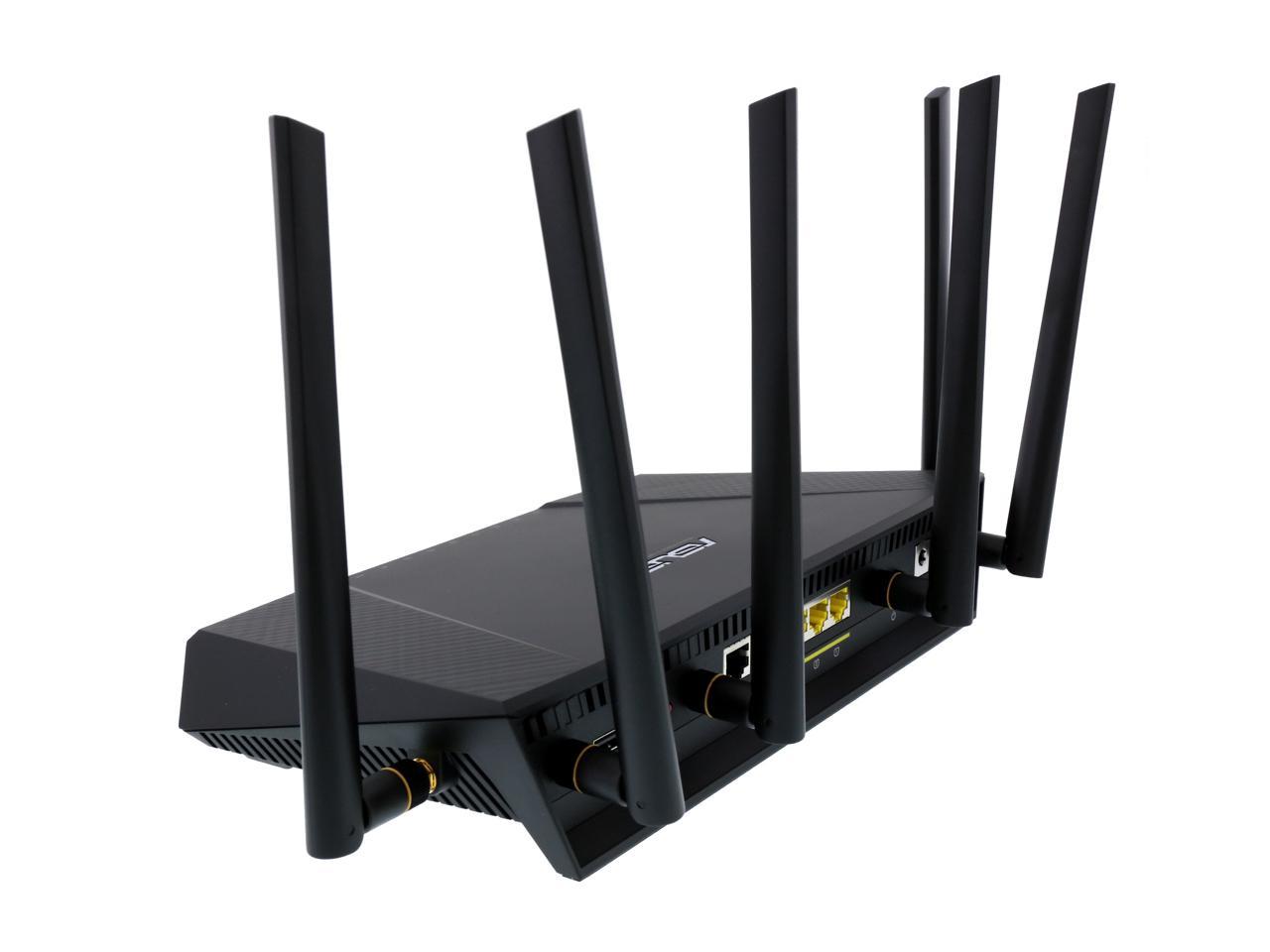 Jeg vil have malm Analytiker ASUS AC3200 Tri-Band Gigabit Wi-Fi Router, AiProtection Lifetime Security  by Trend Micro, Adaptive QoS, Parental Control - Newegg.com