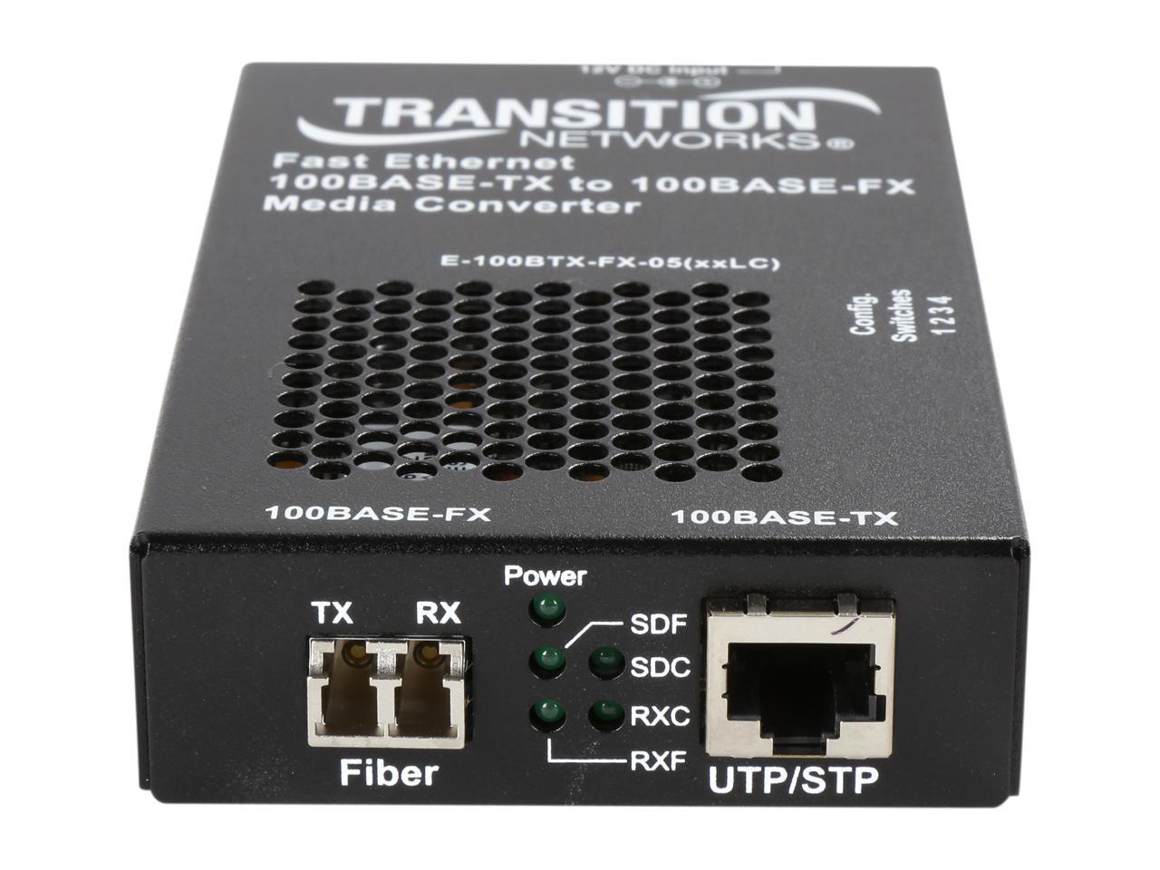 Transition メディアコンバータ 100Base-TX⇔100Base-FX（SC）SMF/20km