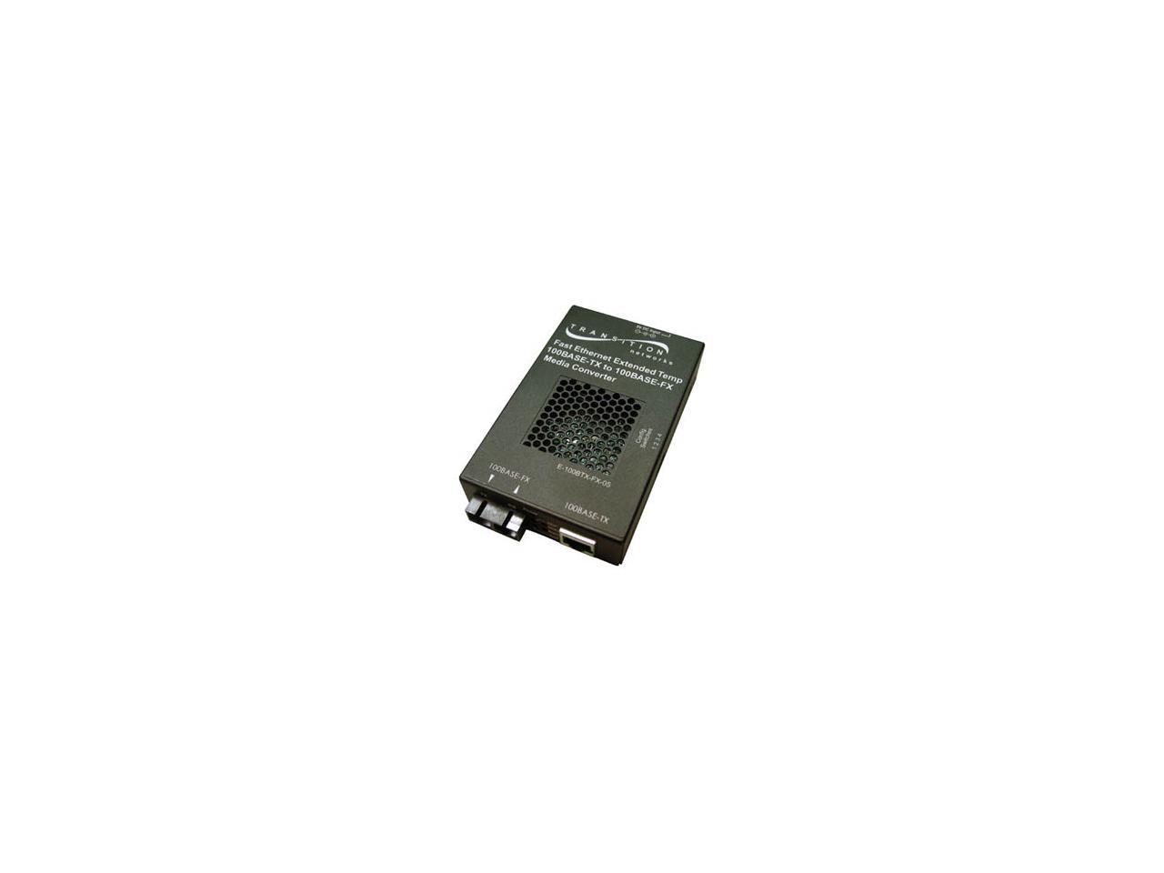 Transition Networks E-100BTX-FX-05(SCHT) Fast Ethernet Media Converter ...