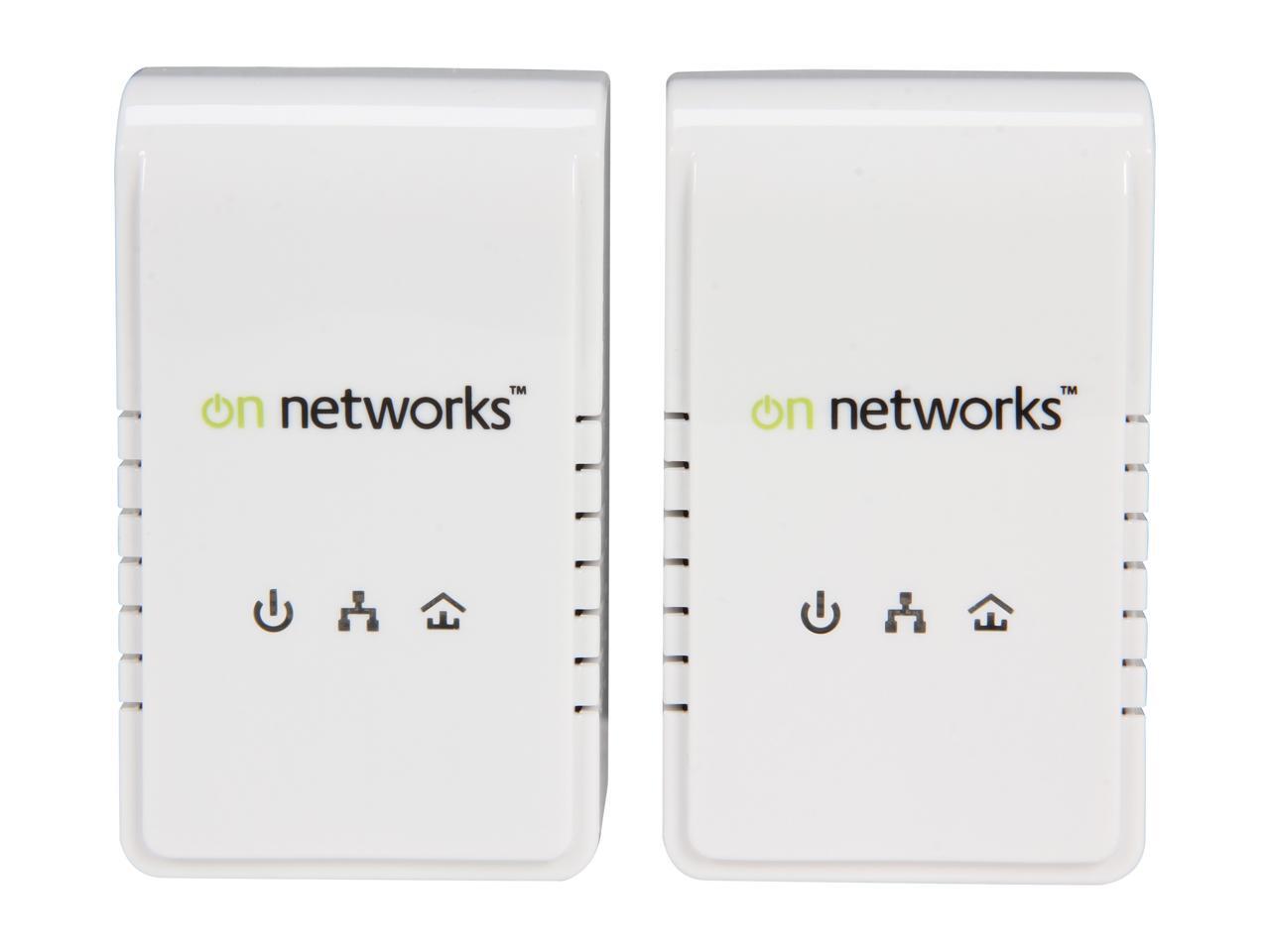 On Networks PL200199NAS Two Powerline 200 Home Network Adapters