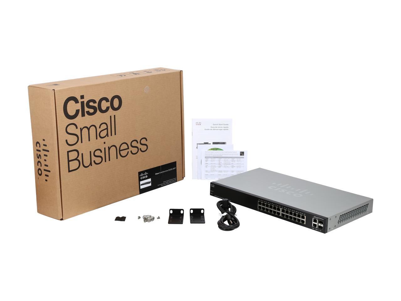 Cisco SG200 26FP 26 Port Gigabit Full PoE Smart Switch Newegg Com