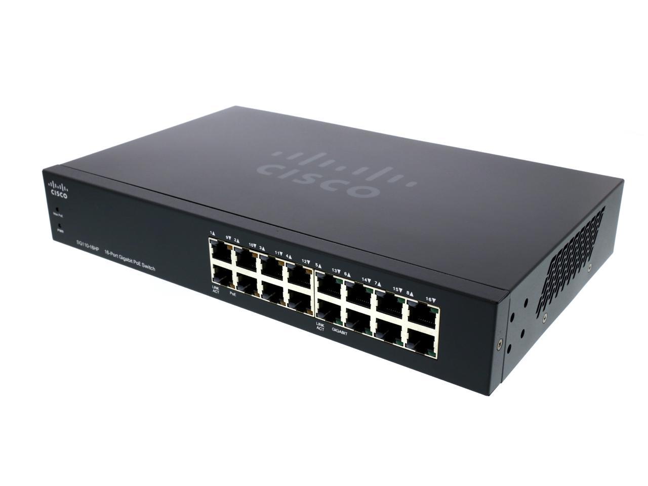 CISCO SG110-16HP 16-Port PoE Unmanaged Gigabit Switch - Newegg.ca