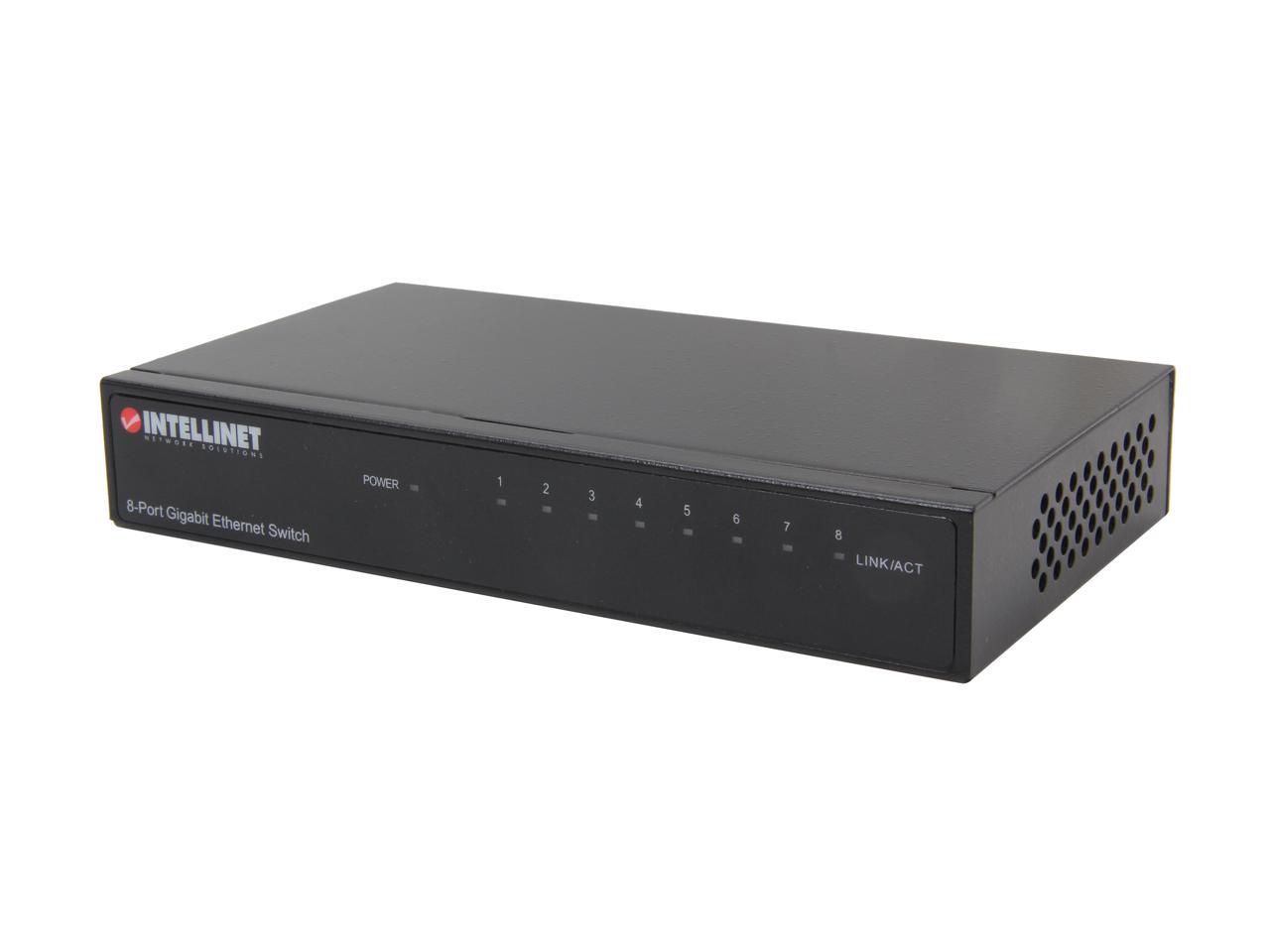 8-Port Gigabit 10/100/1000 Mbps Ethernet Desktop Switch 530347 Intellinet 