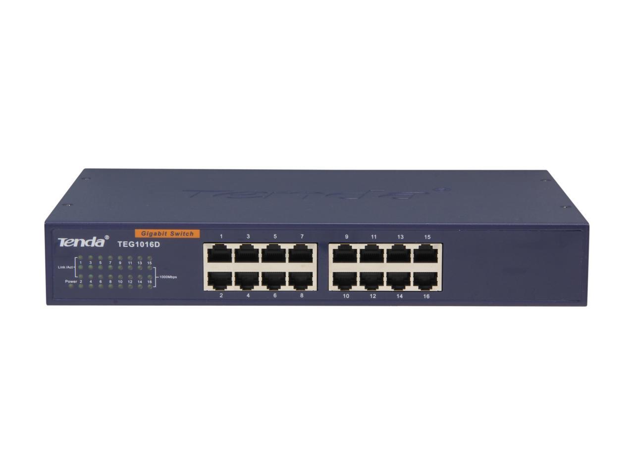 Tenda TEG1016D 16 Port 10/100/1000 Rack-M Switch Fiyatı ve Özellikleri
