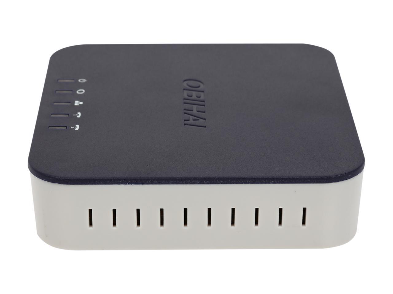 Obihai OBi202 VoIP Telephone Adapter with 2Phone Ports, Router & USB