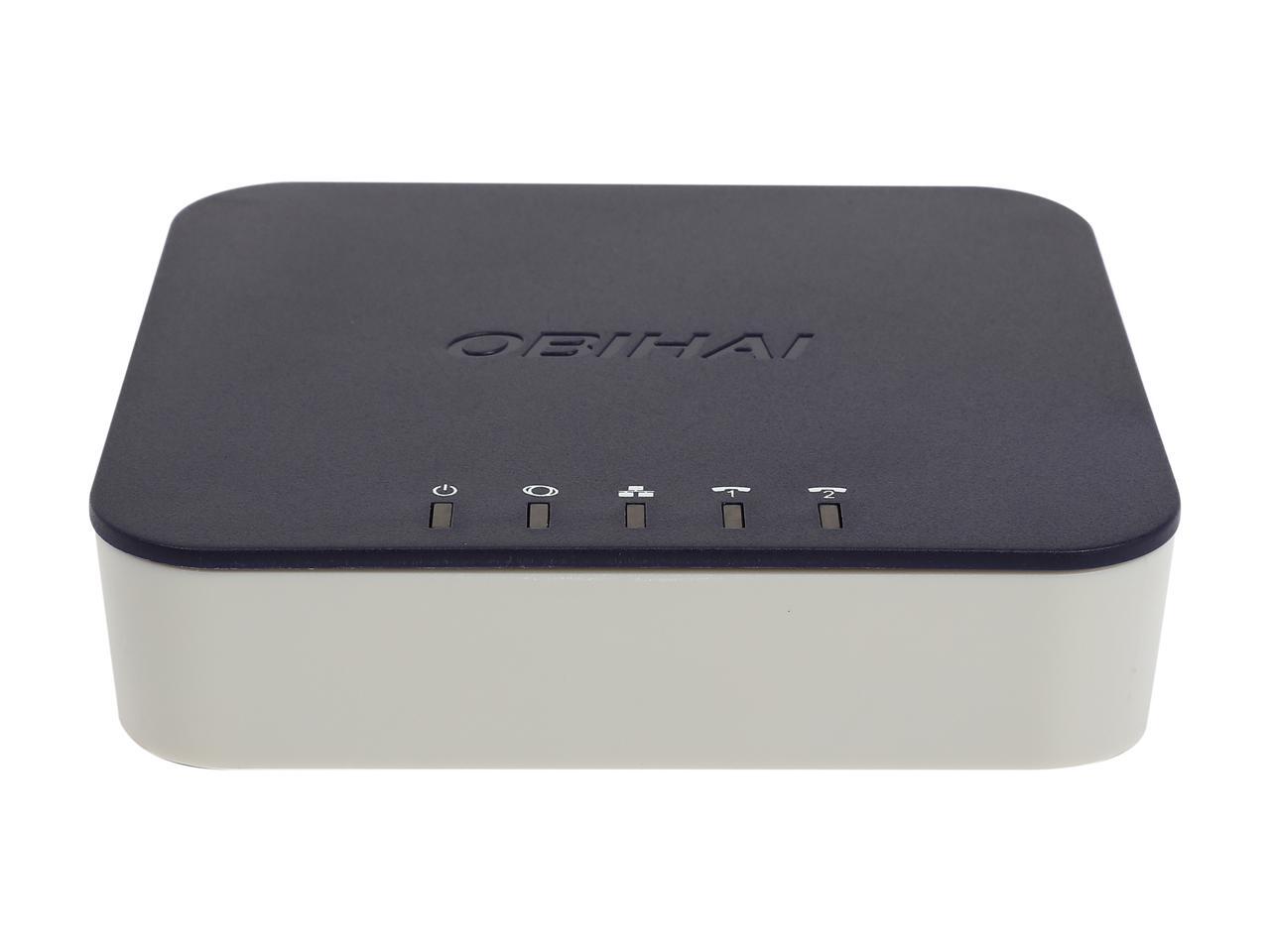 Obihai OBI302 VoIP Telephone Adapter with 2Phone Ports, Router & USB