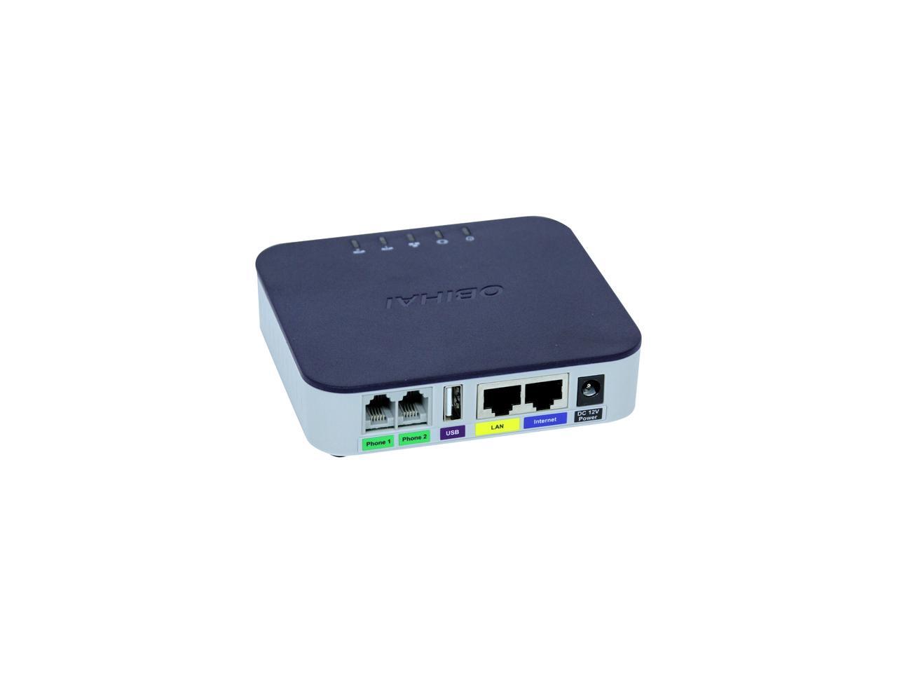 Obihai OBI302 VoIP Telephone Adapter with 2Phone Ports, Router & USB