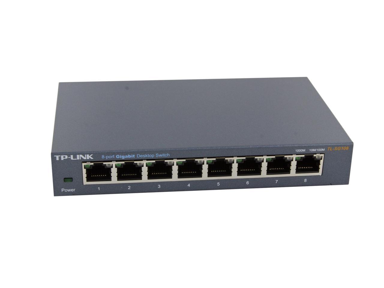 Ethernet Network Desktop Switch 8 Ports 1000Mbps Lan Gigabit Internet Hub 