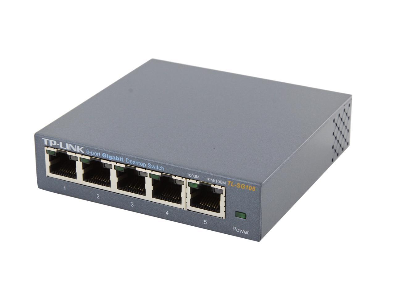 TP-Link 5 Port Gigabit Ethernet Network SwitchEthernet SplitterSturdy M... 