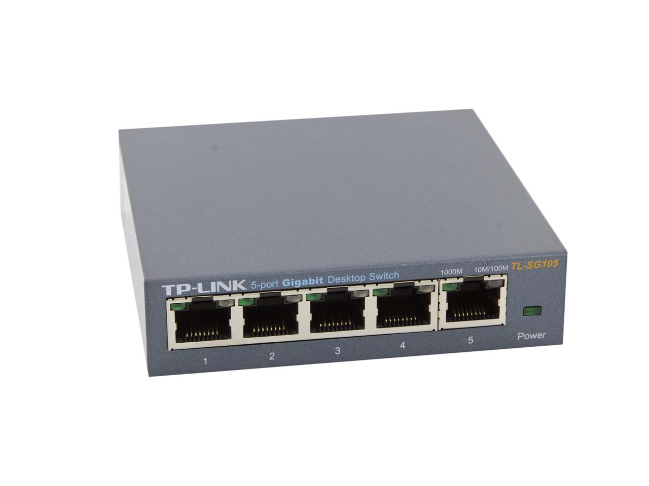 5 Port Ethernet RJ 45 Network Switch 10/100/1000 Mbps PC MDI/MDIX Hub RJ45 XBox 