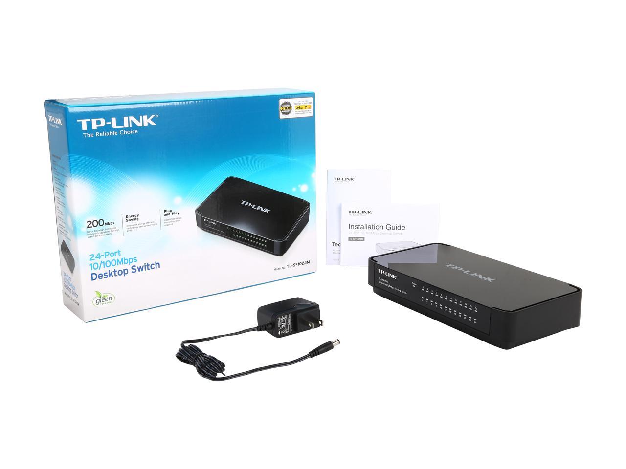 TP-Link TL-SF1024M 24-Port 10 / 100Mbps Desktop Switch - Newegg.com