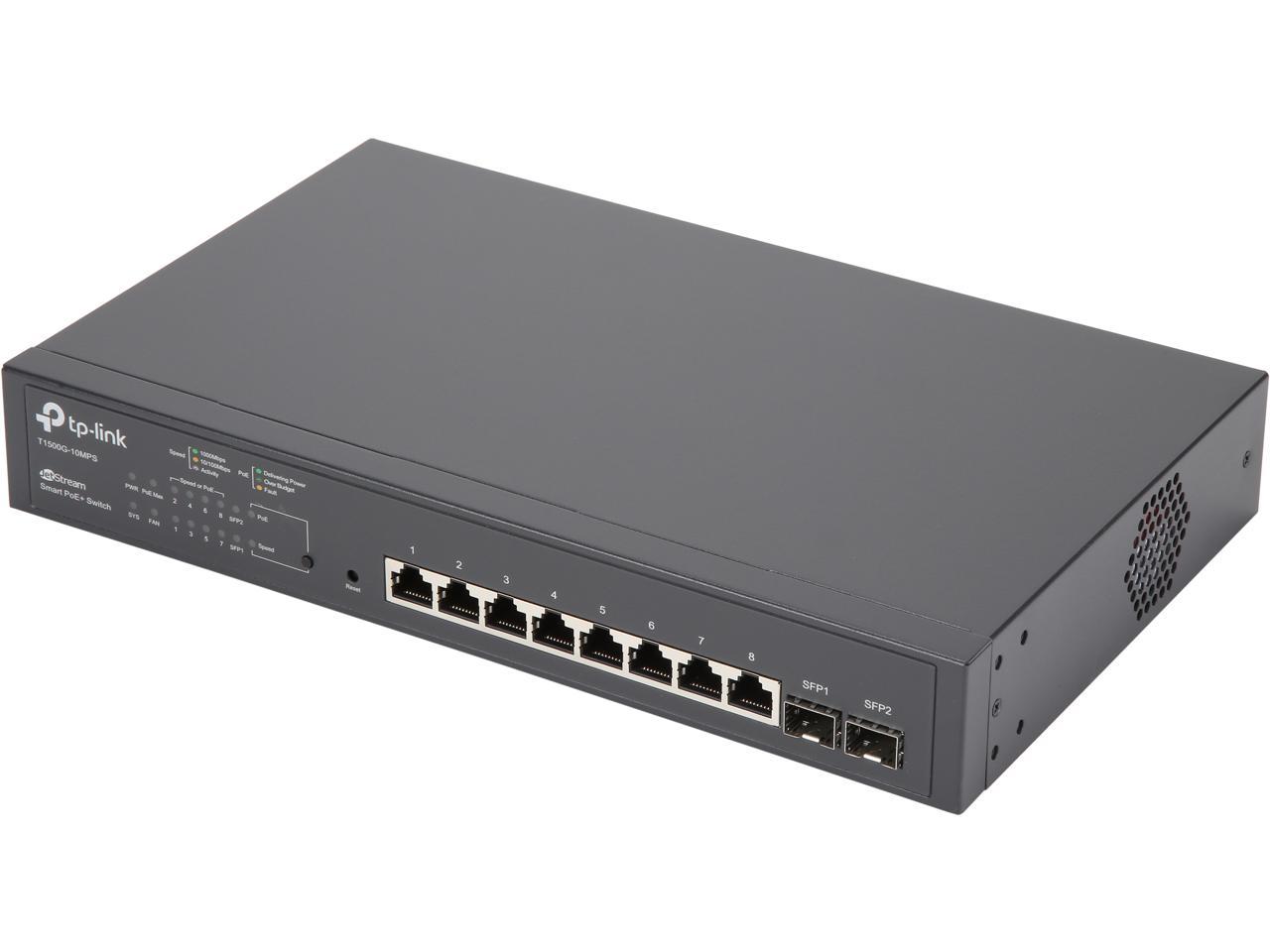 TP-Link 8 Port Gigabit PoE Switch | 8 PoE+ Ports @116W, w/2 SFP 