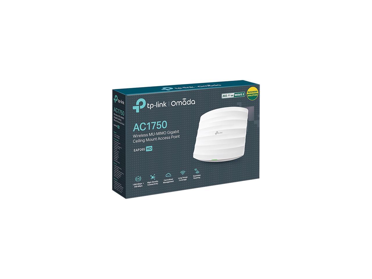 TPLink EAP265 HD Omada Enterprise AC1750 Gigabit Wireless Access Point for HighDensity