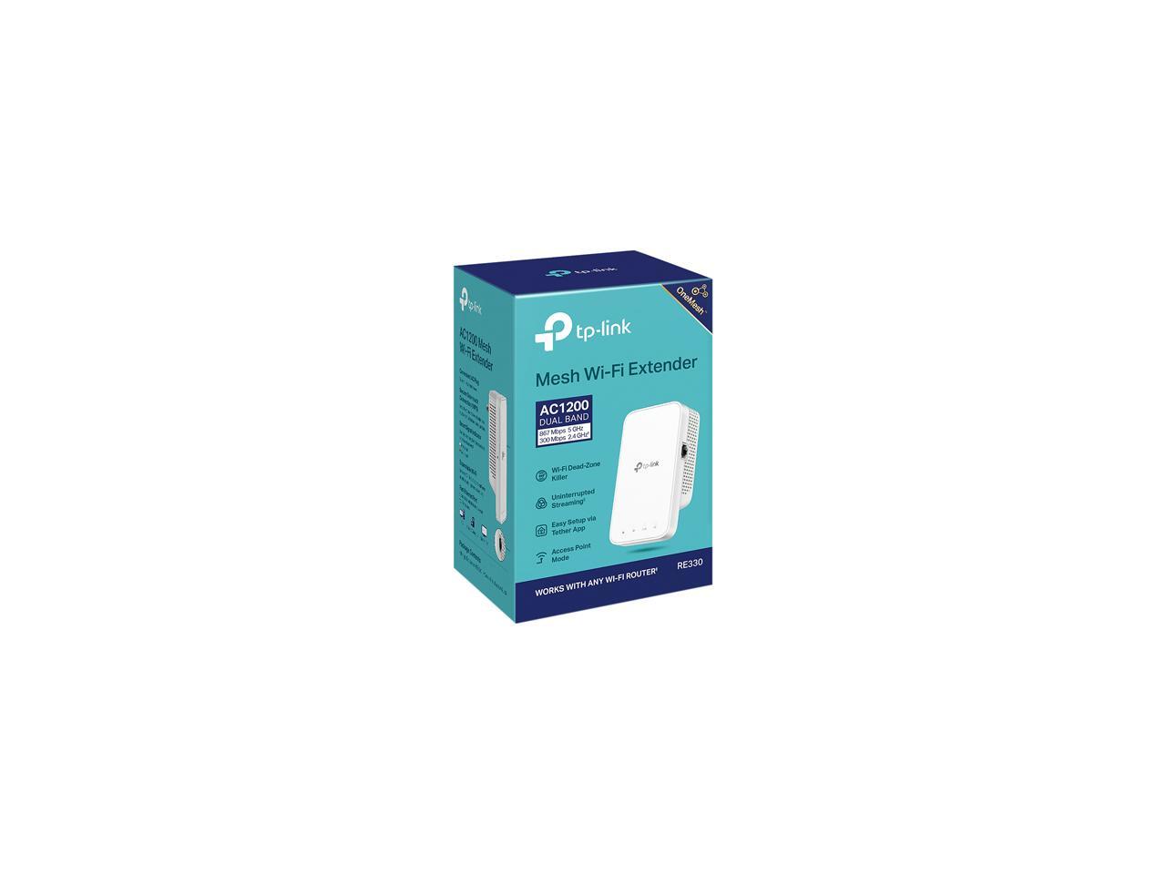 Refurbished TP Link AC1200 WiFi Range Extender RE330 Covers Up To