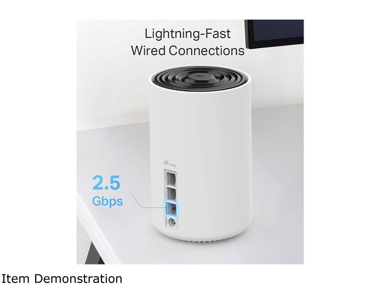 TPLink Deco AXE5400 TriBand WiFi 6E Mesh System (Deco XE75 Pro) 2.5G WAN/LAN Port, Covers up