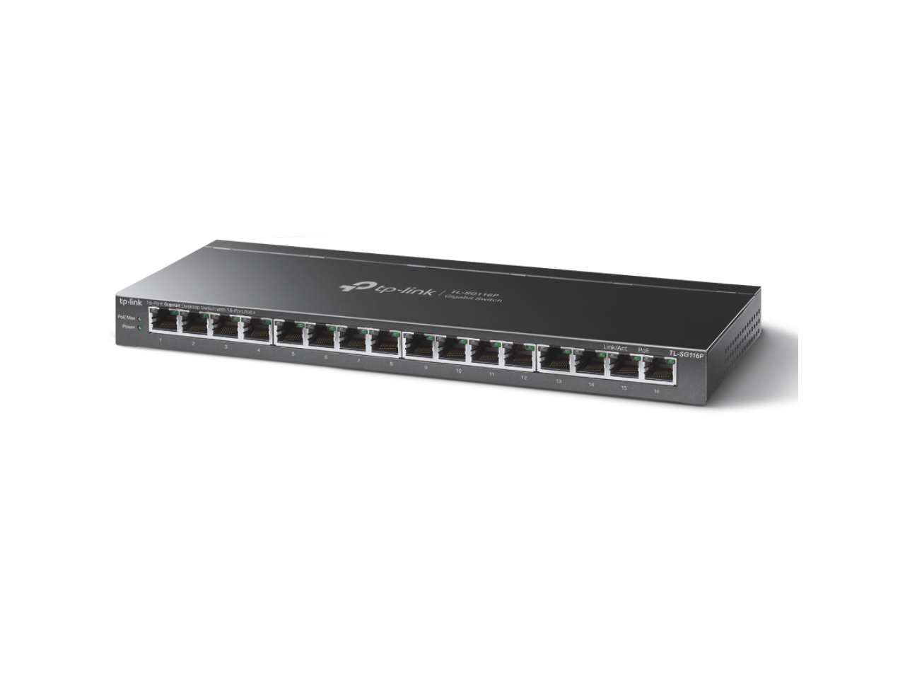 TP-Link TL-SG116P | 16 Port Gigabit PoE Switch | 16 PoE+ Ports @120W ...