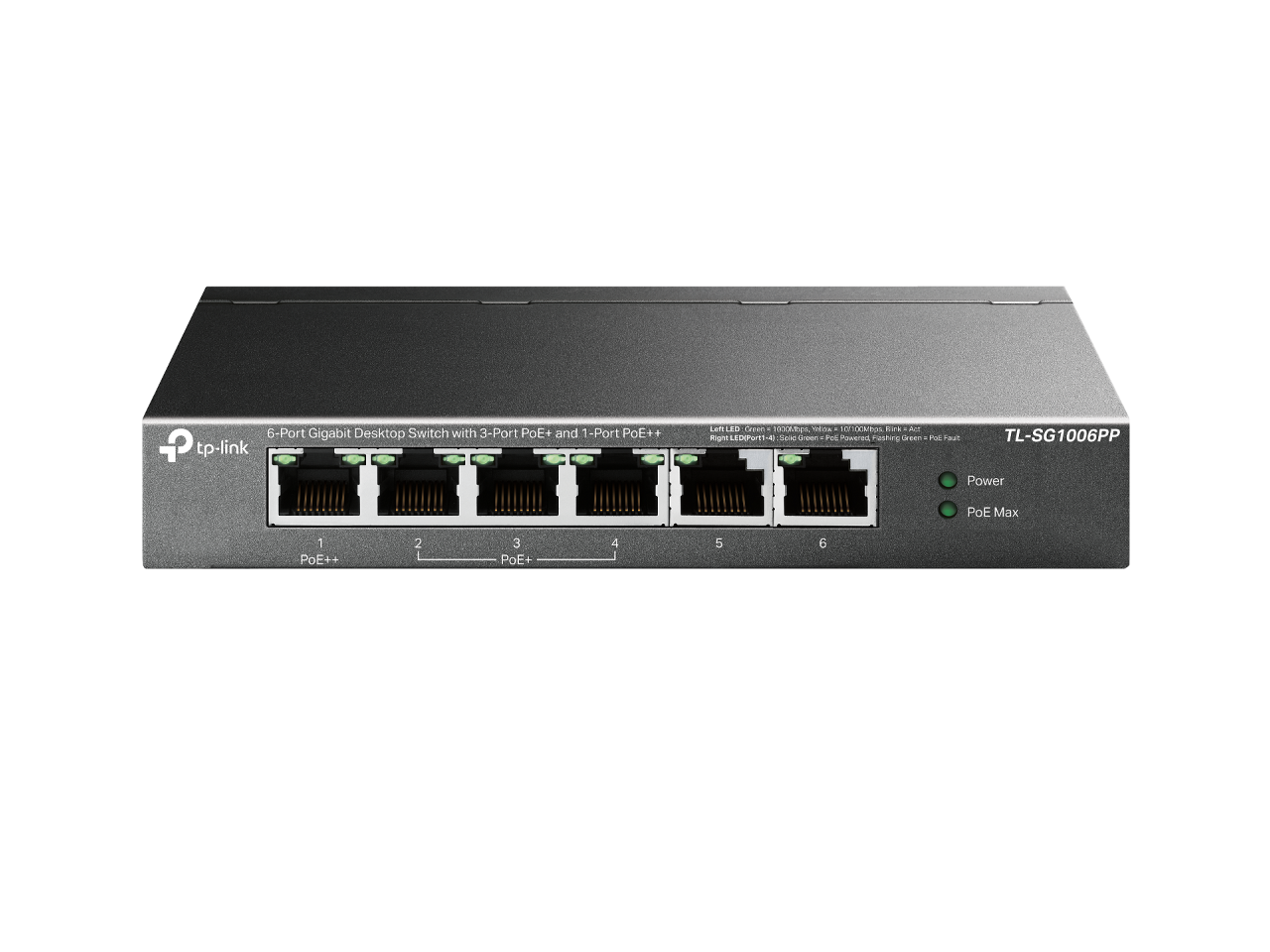 TP-Link TL-SG1006PP 5-Port Gigabit PoE Switch with 3 PoE+ and 1 PoE++ ...