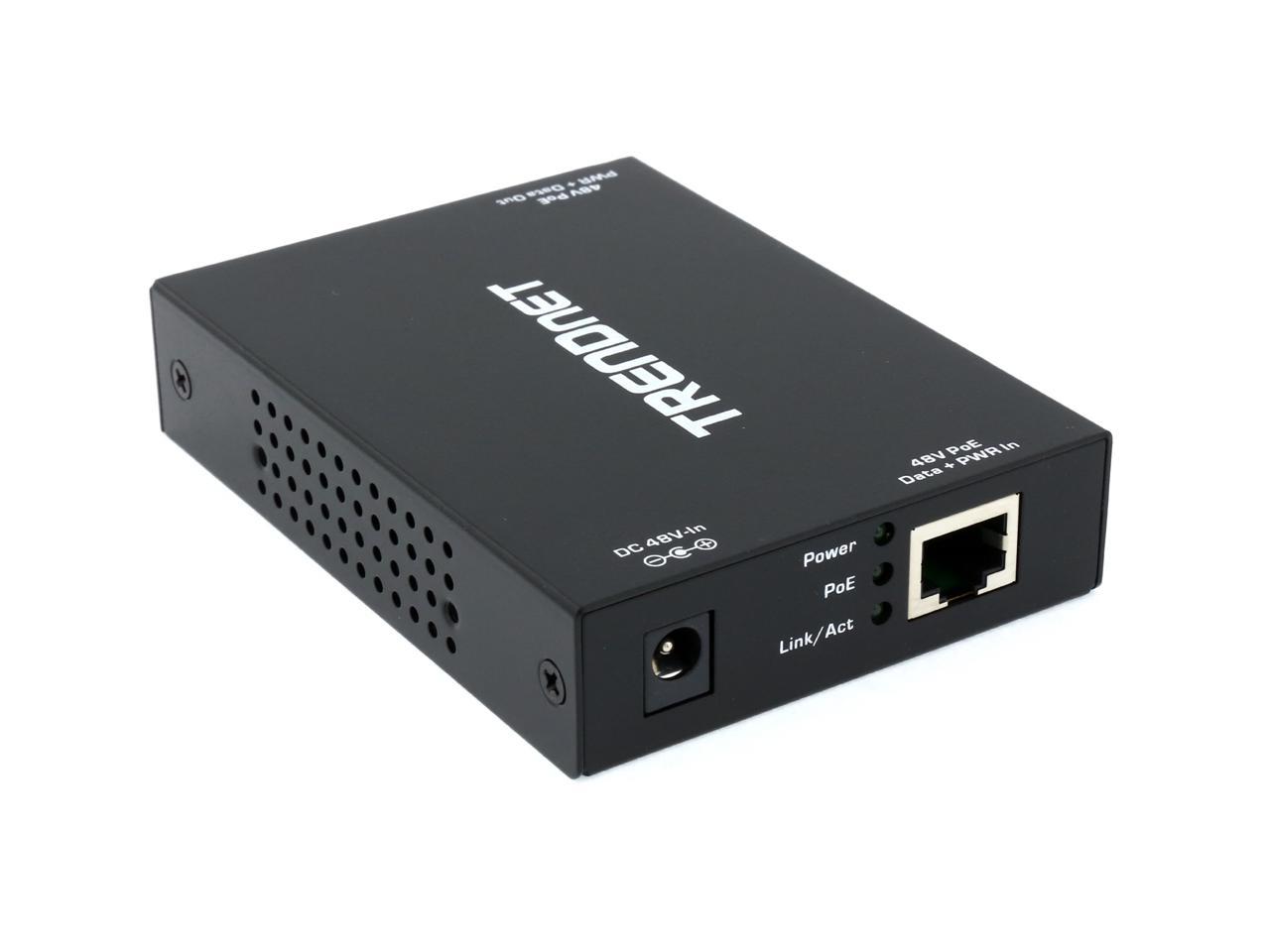 TRENDnet TPE-E100 1-port 10/100/1000Mbps PoE+ / PoE Repeater - Newegg.com