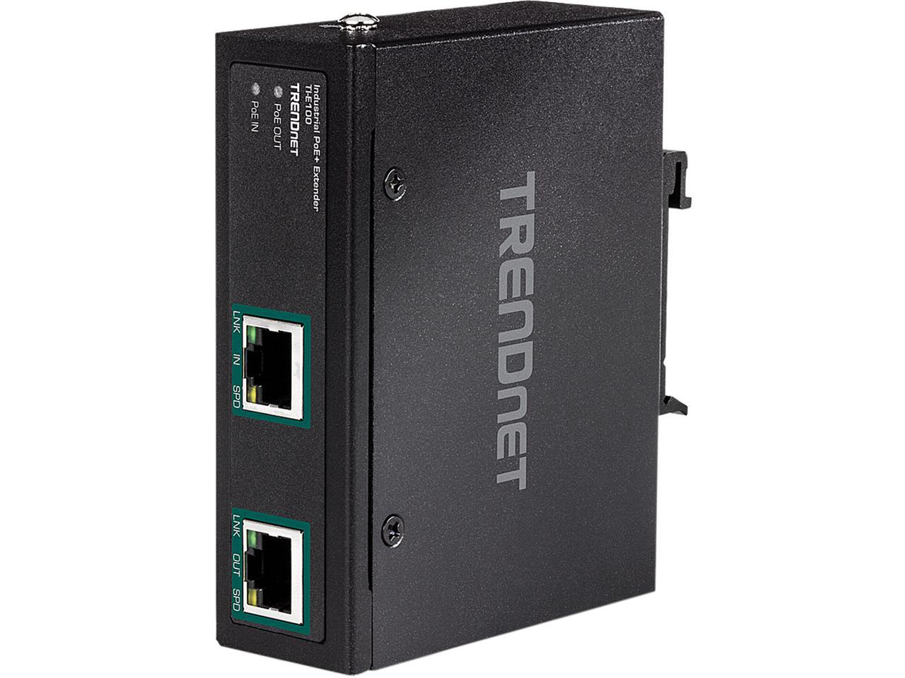 Trendnet Industrial Gigabit Poe+ Extender, Ti-e100, Single Port Poe 