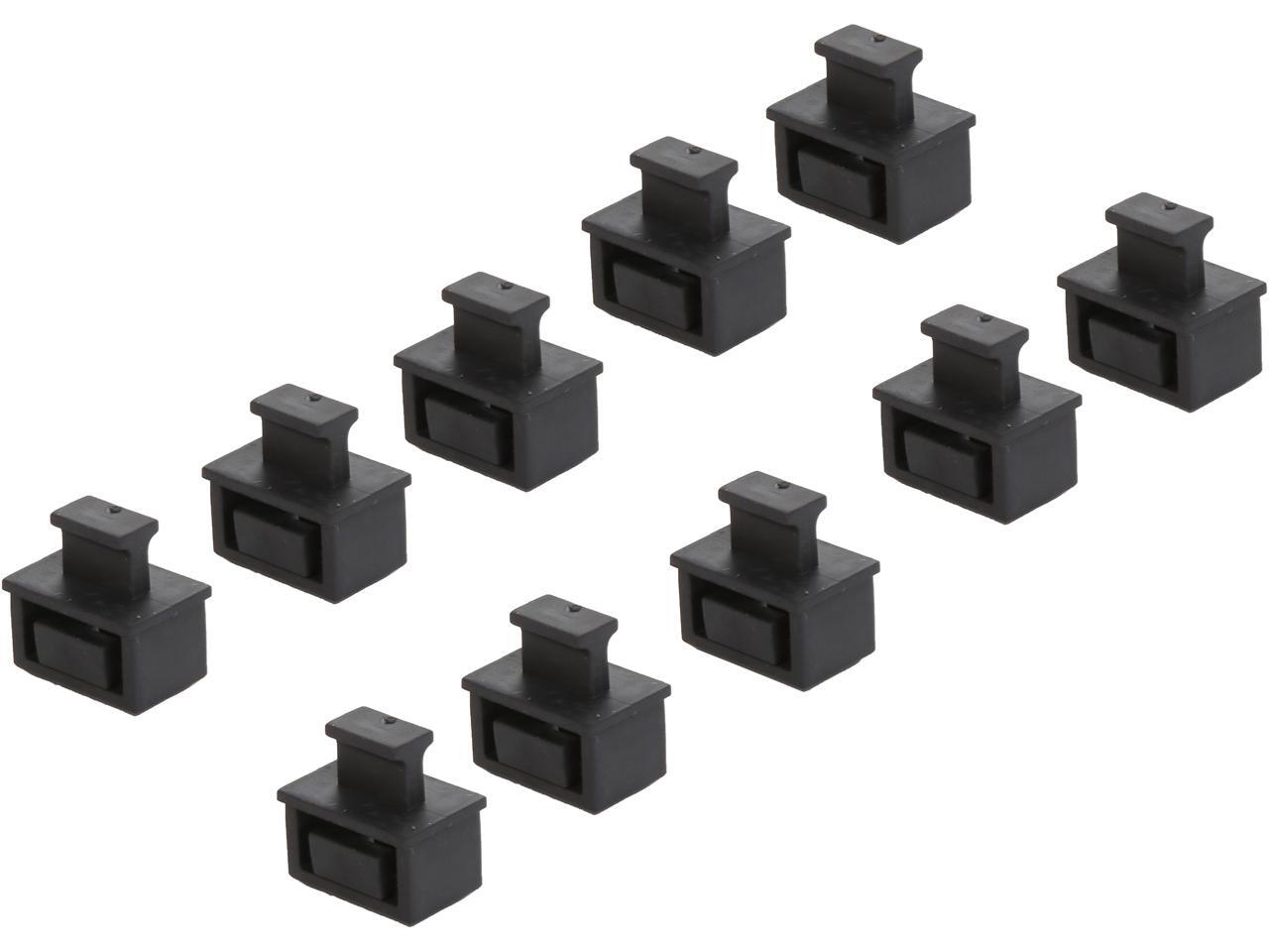 StarTech SFPCAP10 SFP Dust Cover 10 Pack Black SFP Port Cover