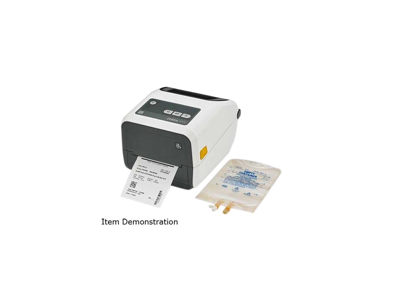 Zebra Zd420 4” Thermal Transfer Desktop Label Printer For Healthcare Cartridge 300 Dpi Usb 1396