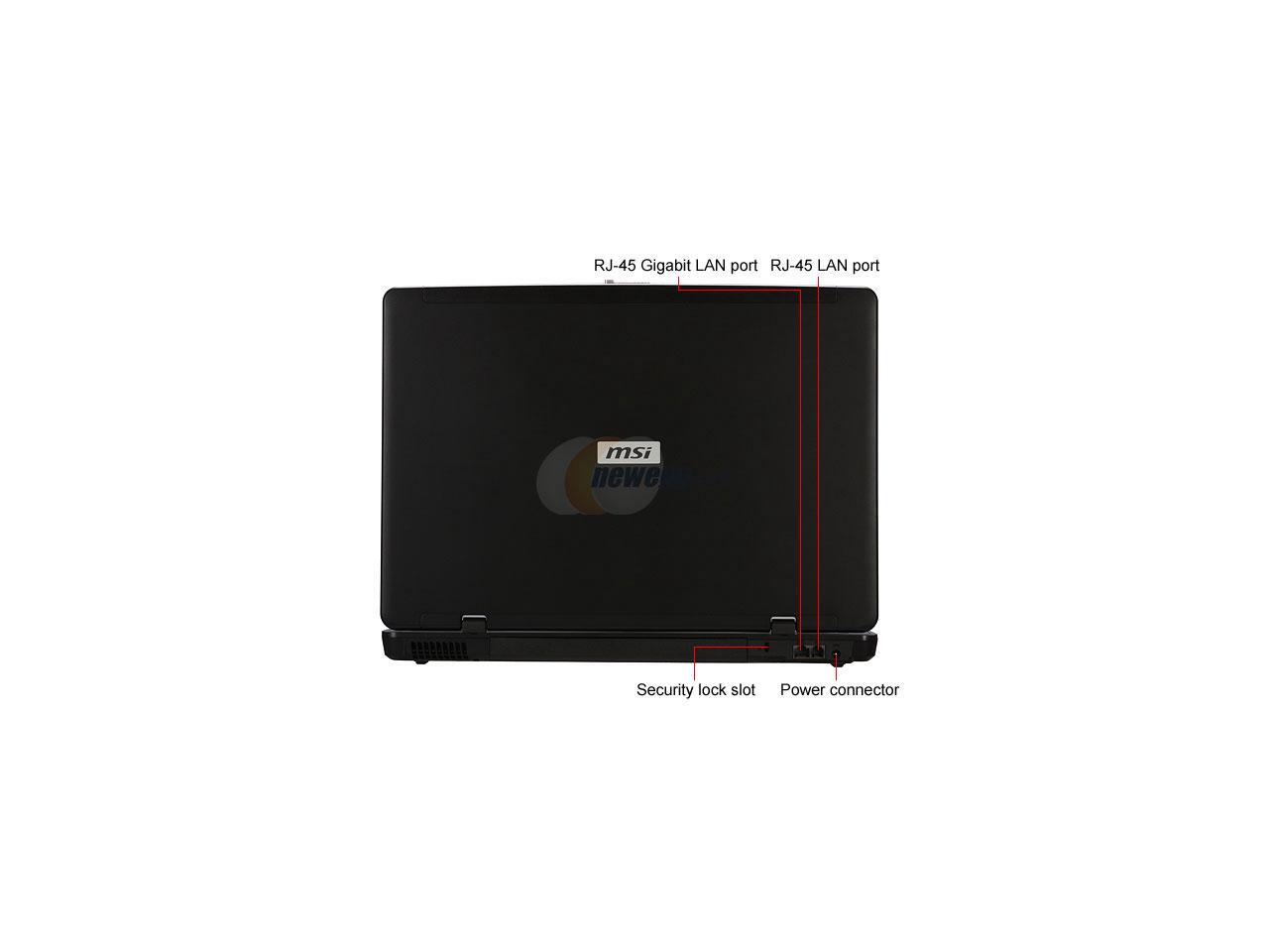 MSI Laptop Intel Core 2 Duo T5800 4GB Memory 160GB HDD 17.0" Windows ...