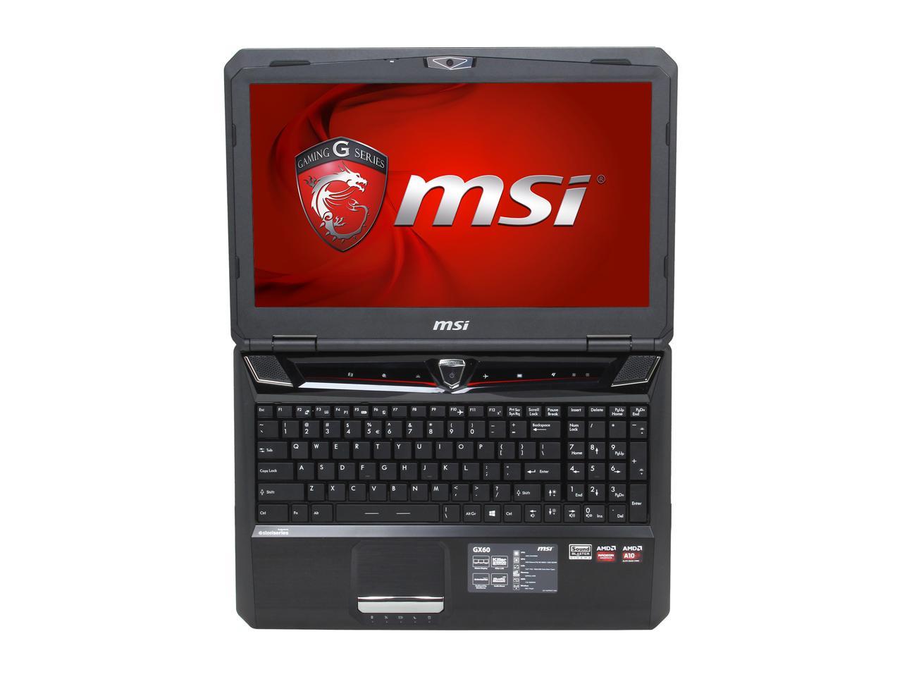 MSI GX60 Destroyer-280 Gaming Laptop AMD A10-5750M 2.5GHz 