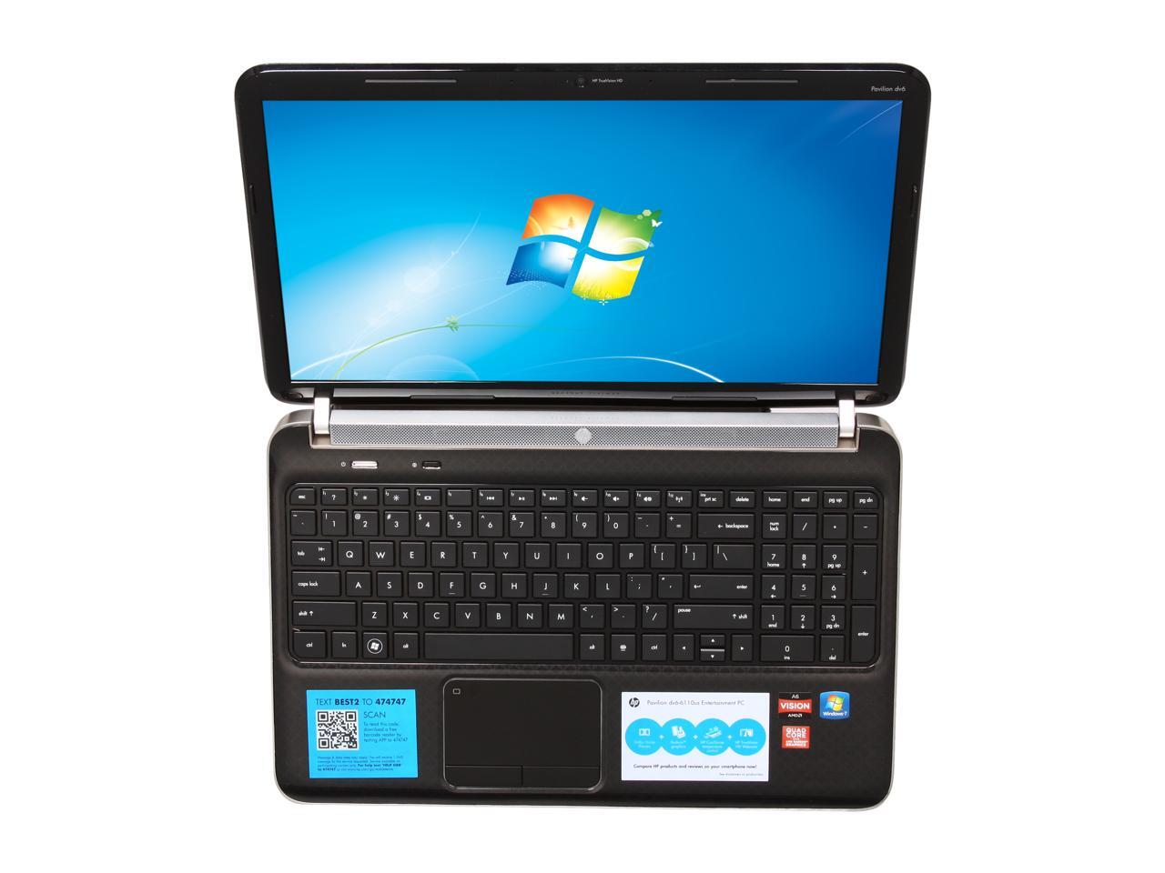 HP Laptop Pavilion AMD A6-3400M 4GB Memory 640GB HDD AMD Radeon HD ...
