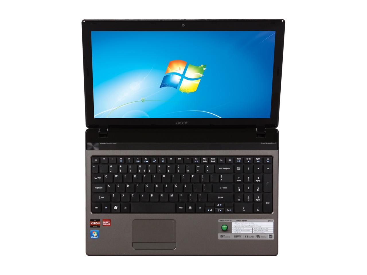 Acer Laptop Aspire AMD A8-3500M 4GB Memory 500GB HDD AMD Radeon HD ...