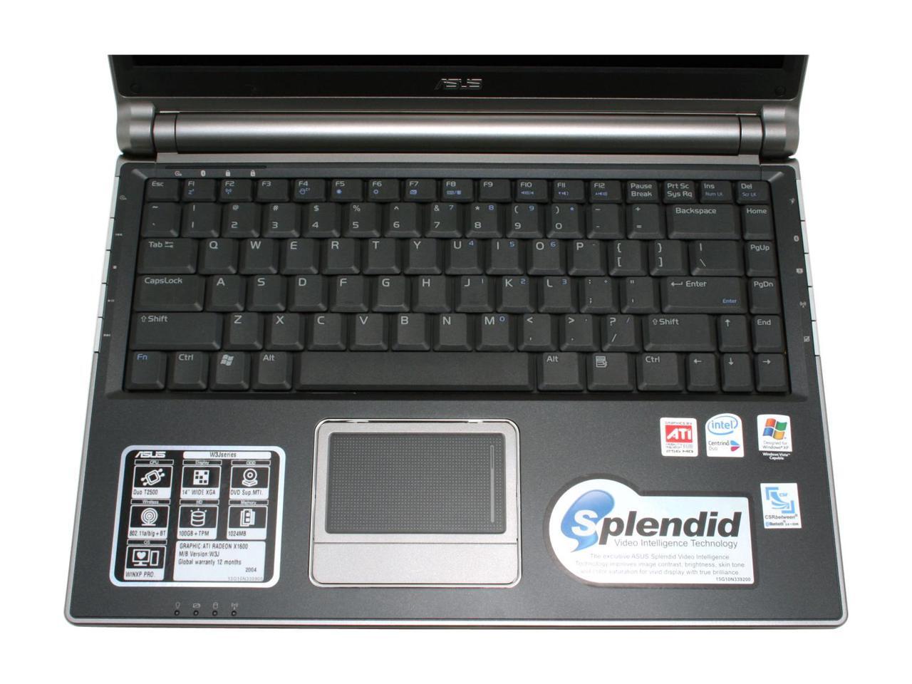 ASUS Laptop W3 Series Intel Core Duo T2500 1GB Memory 100GB HDD ATI ...