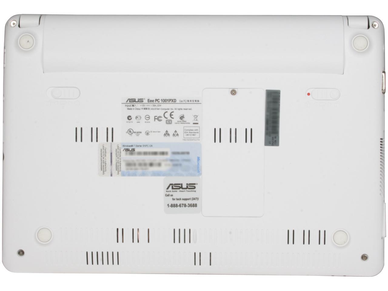 Asus Eee Pc 1001pxd Eu17 Wt White 10 1 Wsvga Netbook Newegg Com