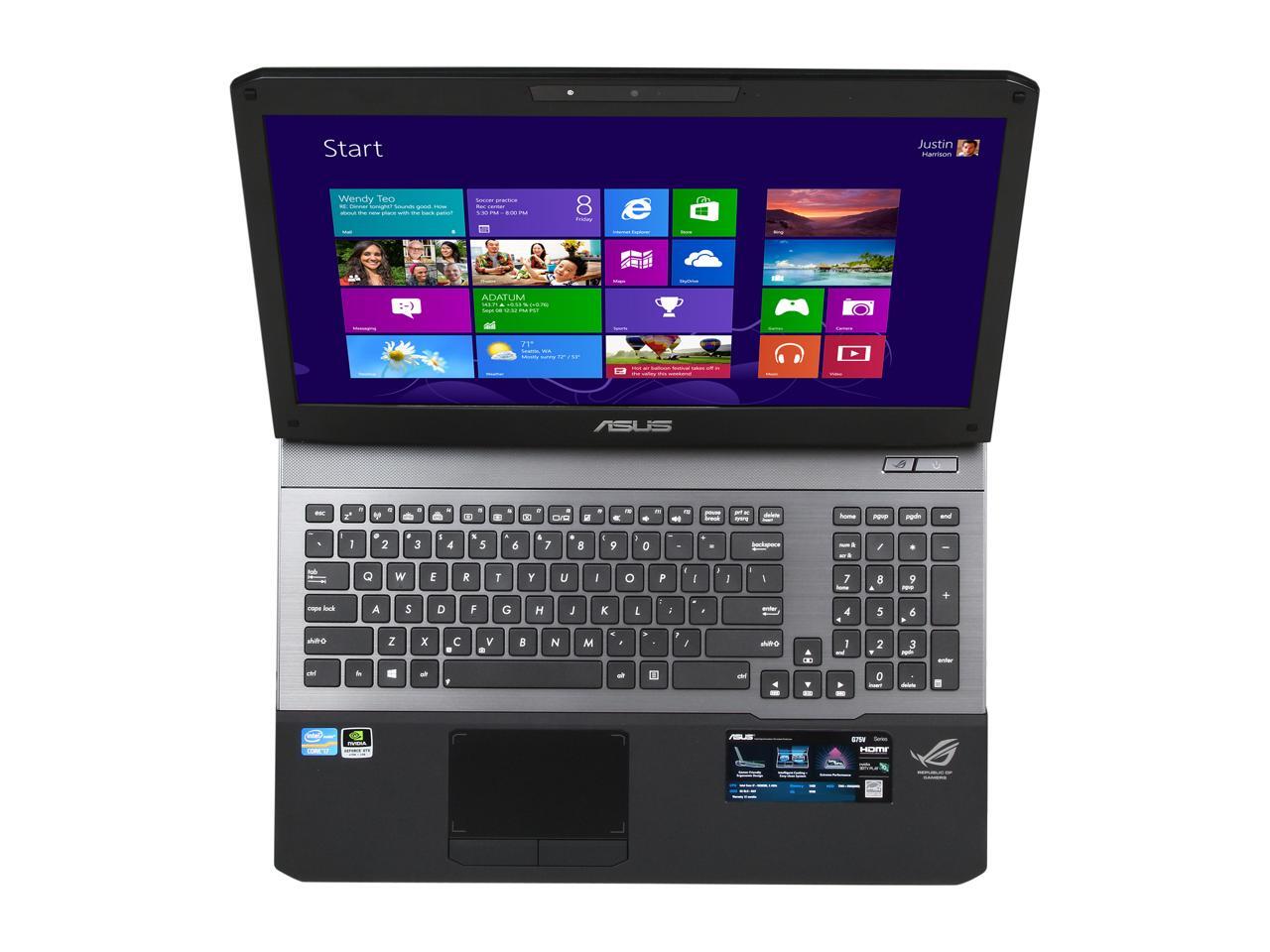 ASUS G75VWDH733D Gaming Laptop Intel Core i73630QM 2.4GHz 17.3