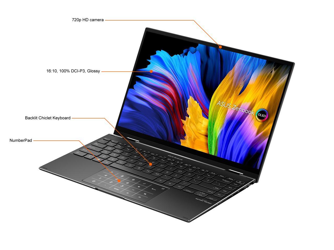 ASUS ZenBook 14 Flip OLED UN5401QADS59TCA 2in1 Laptop AMD Ryzen 5 5600H 3.30 GHz 14" Windows