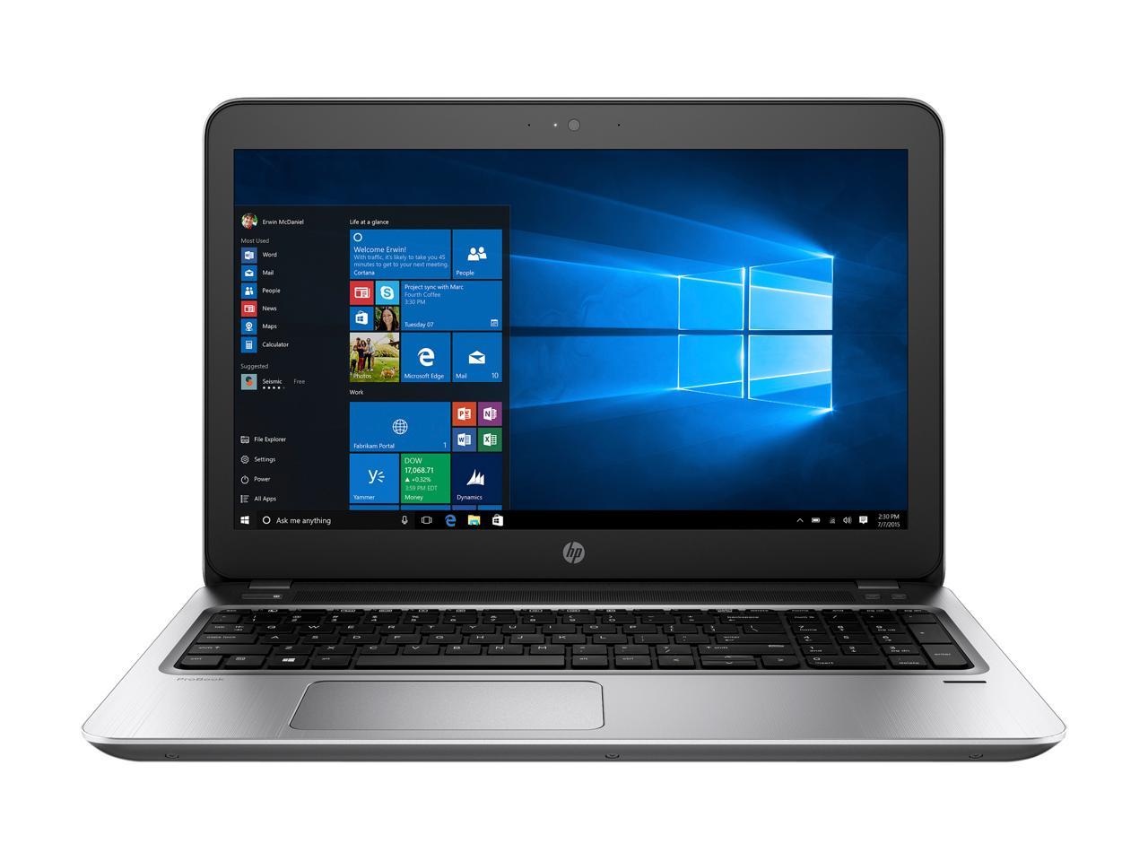 HP Laptop ProBook Intel Core i7 7th Gen 7500U (2.70GHz) 8GB Memory 256
